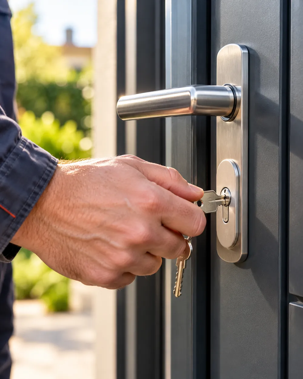 Serrurier sur une porte blindée avec serrure de sécurité, à Essey-lès-Nancy